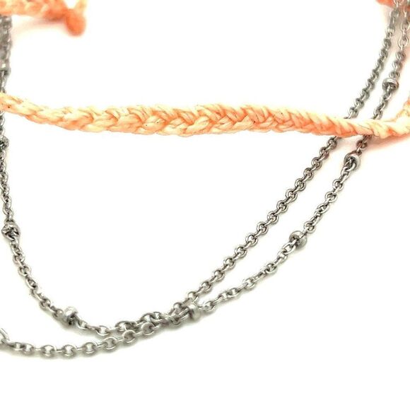 Pura Vida Braid with Silver Chains Bracelet - Picture 3 of 4